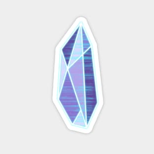 Neon Vaporwave Geometric Crystal Synthwave Style Wireframe Gem Sticker